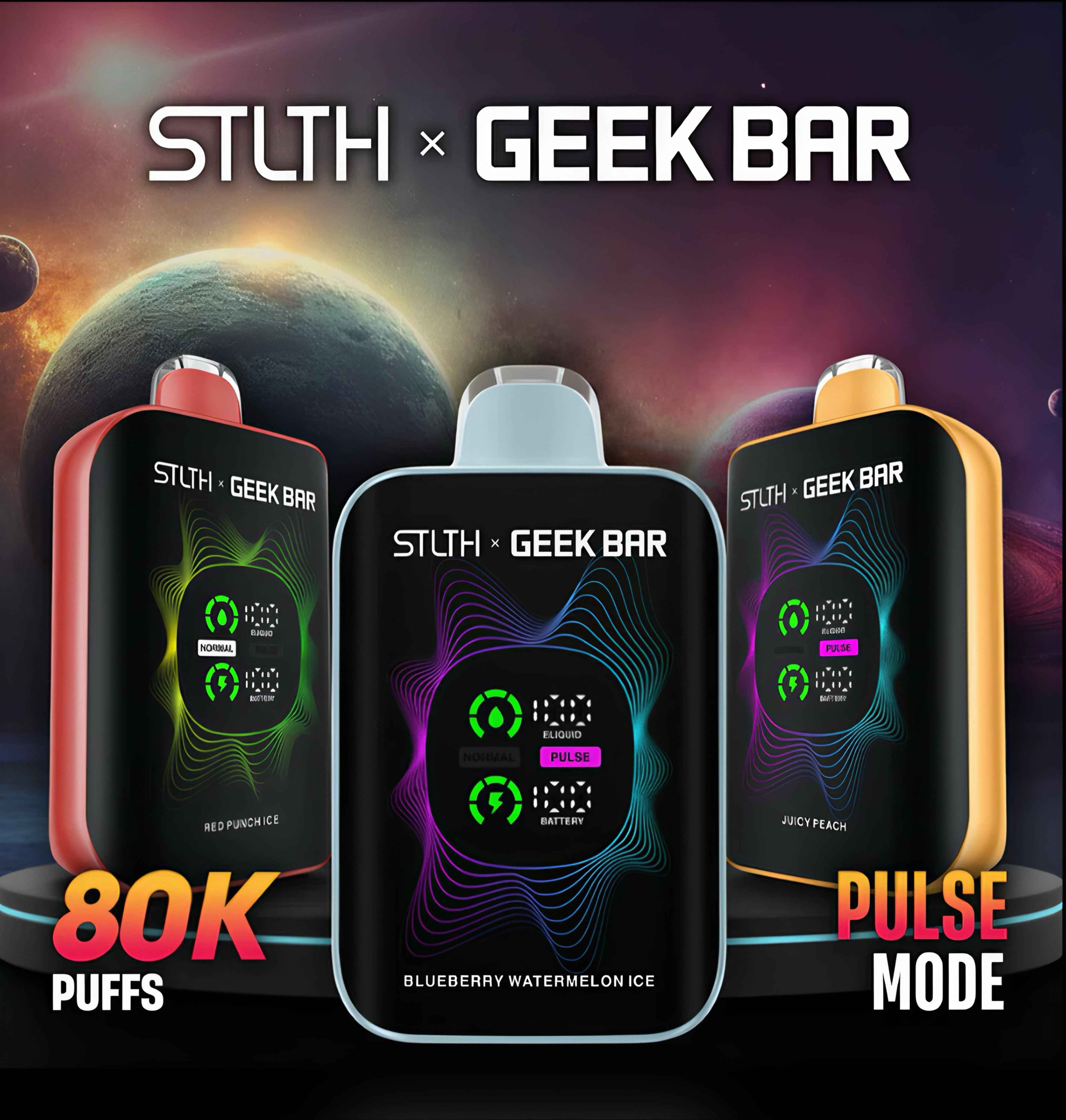 STLTH X Geek Bar 80K Disposable Vape (4PCS/CTN)'